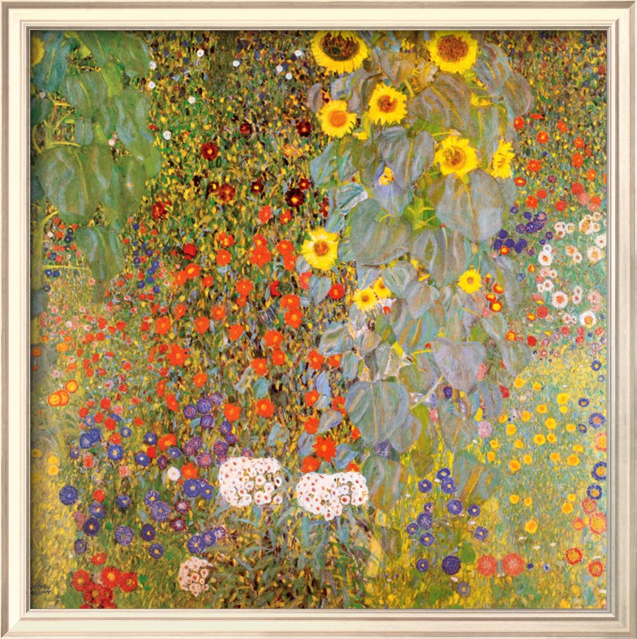 Country Garden With Sunflowers - Gustav Klimt Painting